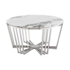 Lunar Gleam Chrome Coffee Table, Chrome and White Marble Finish Coffee Table Stand, Console Table Styling, Flower Silhouette, Coffee With Friends, Modern Console, Marble Surface, Modern Console Tables, Coffee Table White, Acrylic Mirror