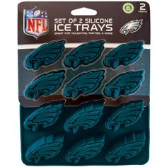 set of 12 nfl team shaped ice trays