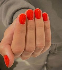 Vacation Nail Colors, Types Of Nails Shapes, Gel French Manicure, Squoval Nails, Nails Trends, Nails Red, Vacation Nails, Round Nails, Glass Nails