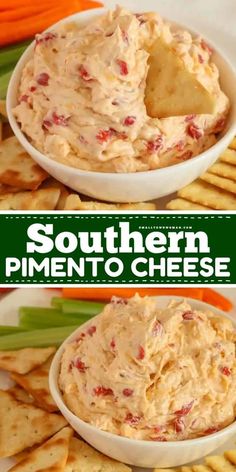 this is an image of southern pimento to cheese dip