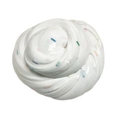 a white object with sprinkles on it