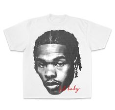 Lil Baby Shirt, Lil Baby Shirt Tiktok Clothing Brand, Shirts For Back To School, Cute Graphic Shirts, Artist Graphic Tees, Cream Streetwear Outfit, White Cement 3 Outfit, Jordan 3 White Cement Outfit, Cute Outfits Summer Baddie, Lil Durk Shirt Outfit