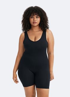 Sculpt and smooth with our Waist-Contouring Bodysuit. Designed to enhance your natural shape, this bodysuit provides gentle compression for a flattering fit in standard and plus size options. Whether layered or worn on its own, it’s the perfect mix of style and support. Second-skin Shapewear Bodysuit For Loungewear, Compressive Elastane Bodysuit For Loungewear, Compressive Seamless Shapewear For Loungewear, Fitted Sleeveless Shapewear For Loungewear, Compressive Shapewear Bodysuit For Yoga, Compressive Seamless Bodysuit For Loungewear, Compressive Sleeveless Shapewear Bodysuit, Sleeveless Compressive Smoothing Bodysuit, Compressive Smoothing Sleeveless Bodysuit