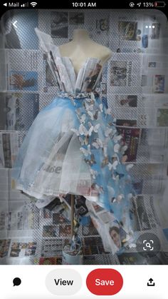 a dress made out of newspapers and magazines