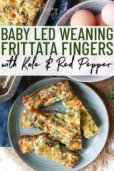 baby led weaning frittata fingers with kale and red pepper recipe