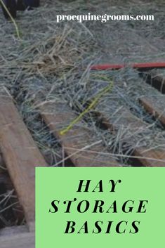 hay storage basics with text overlay that reads hay storage basics