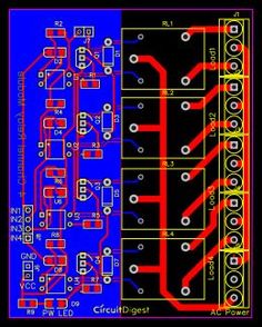 an electronic circuit board with multiple components