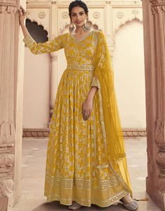 ChatGPT 🌟 Get ready to steal the spotlight with our Bourbon Anarkali Salwar Kameez, the ultimate fashion statement and our best-selling item! ✨ Indulge in the sheer beauty of this exquisite Bourbon Anarkali Style Salwar Kameez. The intricate craftsmanship and rich color will leave everyone in awe. 🌟 Discover the perfect blend of tradition and modernity at Arabic Attire. 💫 #SalwarKameez #ArabicAttire #BourbonAnarkali #BestSeller #FashionIcon #StylishElegance #Fashionista #ShopNow Modern Anarkali, Silk Anarkali Gown, Bridal Anarkali, Yellow Anarkali, Anarkali Suits Bollywood, Lehenga Choli Designs, Silk Anarkali, Anarkali Salwar, Anarkali Kurti