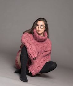 Hand knitted oversized sweater for women, made for very cold winter/autumn days, you don't need a jacket,  100% hand knit 100% luxury edition  100% pure wool Some clothes have soul ❤️ If you want to feel special, unique, comfortable, warm and cosy - you are at the right place!  We are very glad to present you this luxury wool sweater. It's fit elegant, stylish and you will love in it at the first sight!  We made this item to feel beautiful with any elegant and casual look.   This luxury sweater Trendy Winter Chunky Knit Sweater, Winter Chunky Knit Sweater, Winter Acrylic Sweater In Comfortable Fit, Thick Warm Sweater For Winter, Cozy Winter Sweater For Cold Weather, Trendy Knit Sweater Dress For Winter, Oversized Turtleneck Winter Sweater, Thick Cozy Sweater For Cold Weather, Cozy Thick Sweater For Cold Weather