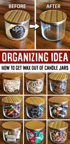 the instructions for how to organize glass jars with lids and lids, including labels on them