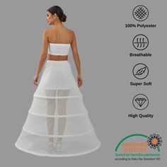 Ein wunderschöner, leichter Petticoat mit bequemem Gummibund kombiniert hervorragende Passform und hohen Tragekomfort den ganzen Tag. Ein tolles Accessoire, das Sie unter Ihrem Hochzeitskleid, Ballkleid oder Kostüm tragen können.

 Details:

 -Länge: 41 Zoll (105 cm)
 -Taillenverschluss - Gummiband (Einheitsgröße): Unsere Petticoats verfügen über ein Gummiband, das bequem bis zu einer Taillenweite von 40 Zoll passt. Wenn Sie eine größere Größe benötigen, schreiben Sie uns bitte eine Nachricht. Wedding Skirt With Attached Cancan, Spring Wedding A-line Maxi Skirt, Voluminous Wedding Skirt With Attached Cancan, Stretch Summer Wedding Bottoms, Fitted Petticoat For Wedding, Fitted Flared Petticoat For Wedding, Tulle Flared Skirts For Wedding, Fitted Wedding Petticoat Skirt, Fitted Wedding Petticoat With Flared Skirt