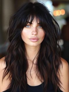 Shag Haircut Long Hair With Bangs, Shaggy Haircut For Women, Long Hair Edgy Haircut, Shag Hairstyle Long Hair, Style Free Haircuts, Long Shag Hair With Bangs, Shag 70s Hair, Layered Long Shag Hairstyles, Shag Hair Bangs