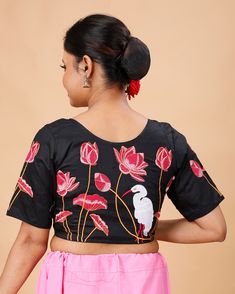 a ready-made, pure cotton, embroidered design blouse. These types of blouses are popular for their comfort and aesthetic appeal, especially in traditional and ethnic wear.  Blouse available in 32,34 waist size waist-32 =36 Bust waist-34=38 Bust Traditional Embroidered Fitted Shirt, Traditional Fitted Embroidered Shirt, Festive Embroidered Fitted Shirt, Festive Fitted Embroidered Shirt, Festive Floral Embroidered Tops For Navratri, Festive Navratri Top With Floral Embroidery, Fitted Traditional Blouse With Floral Embroidery, Fitted Embroidered Top With Motifs, Traditional Floral Embroidery Festive Shirt