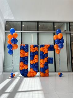 an image of balloons in the shape of the letter f