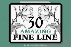 a sign that says amazing fine line with flowers on the front and back of it