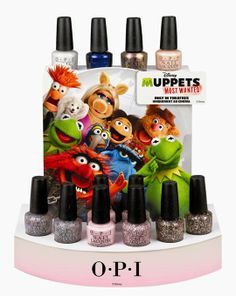 OPI Soft Shades Muppets Most Wanted 2014 Nail Polish Tutorial, Wanted Movie, Muppets Most Wanted, New Nail Polish, Nail Polish Art, The Muppets