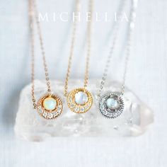 "Our current turnaround time for regular orders is 6-8 weeks. For urgent orders, please shop our Ready-to-Ship collection below (7-10 business days): https://michellia.com/collections/ready-to-ship (please copy and paste into browser) -------- 「Luna」- Crescent Moon Necklace, in Labradorite | N3003 There are currently 176 known moons in the solar system, but only one of them belongs to Earth. Inspired by the Earth's only natural satellite, our signature \"Luna\" collection is designed to be a del White Gold Moon Charm Necklace For Wedding, Dainty Moon Phase Necklaces For Wedding, White Gold Moon Phase Necklace For Wedding, Dainty Moon Phase Necklace For Wedding, White Gold Necklace With Moon Charm For Weddings, Elegant Oval Jewelry With Moon Phase, Elegant Moonstone Necklace In Yellow Gold, Elegant Oval Moon Phase Jewelry, Elegant Yellow Gold Moonstone Necklace