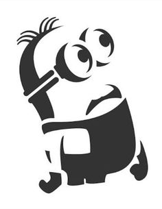 a black and white image of a cartoon character