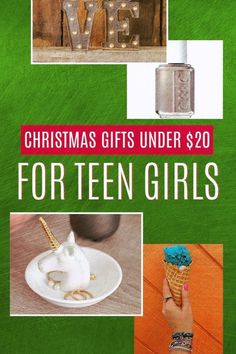 christmas gifts under $ 20 for teen girls, including an ice cream cone and unicorn