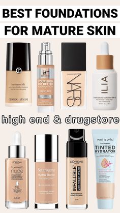 Best Foundation Makeup, Best Foundations, Makeup Tips For Older Women, Makeup For Older Women, Best Drugstore Makeup, Makeup Artist Tips, Face Makeup Tips, Best Foundation, Beauty Makeup Tips