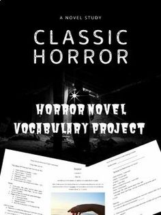 the book cover for classic horror, featuring an image of a man in black and white