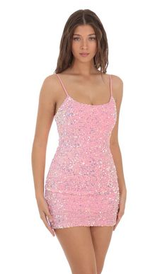 Iridescent Sequin Dress in Pink | LUCY IN THE SKY Bat Mitzvah Dress, Winter Dance Dresses, Homecoming Dresses Bodycon, Sequin Corset, Bat Mitzvah Dresses, Cute Homecoming Dresses, Iridescent Sequin, Pink Iridescent, Prom Long