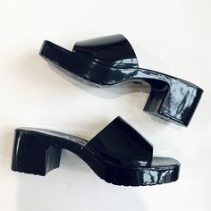 Never Worn Block Heels Tagging This Nwt For Exposure Cuz This Is New Y2k, Summer, Spring, Striped, Retro, 60s, 70s, Boho,Bohemian, Lightweight, Airy, Breezy, Date, Brunch, Hollywood, Celebrity, Melrose, Sustainable, Eco-Conscious, Eco-Friendly, Fitted, A-Line, Fit & Flare Spring, Retro, Midi, Thigh Split, Velvet, Stretch, Flattering, Feminine, Flirty, Fitted, Curvy, Dual Chromatic, Forest, Lace, Sparkle, Neck, Frill, Romantic, Bardot, Travel, Blogger, Party, Airy, Bow, Highwater, Crop, High End, Retro Sandals For Vacation, Black Platform Jelly Sandals For Summer, Retro Platform Heels For The Beach, Vintage Black Sandals For Summer, Black Vintage Sandals For Summer, Chic Platform Jelly Sandals For Beach, Retro Open Toe Sandals For Party, Vintage Black Sandals For Spring, Retro Black Summer Heels