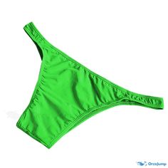 Orcajump - Premium Semi-Transparent Low-Rise Nylon Triangle Panties with Lace Trim - Sensual and Stylish Fitted Nylon String Swimwear, Green Stretch T-back Swimwear, Stretch Nylon String Swimwear, Green Stretch Nylon Swimwear, Solid Color String Swimwear With Stretch, Fitted Green Nylon Bottoms, Green Nylon Brief Swimwear, Semi Transparent, Fabric Names