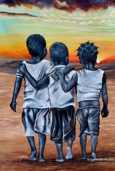 Daniel Nshira Akortia  |  Ghana  |  Happier Together  |  Original  |  True African Art .com Image Swag, African Artists