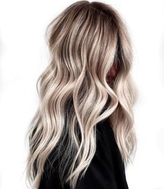 Brown Hair with Metallic Blonde Highlights Icy Blonde Balayage Dark Roots Long Straight Hair, Best Blonde Highlights, Top Hair Styles, Blonde Highlights With Lowlights, Blonde Highlights Ideas, Icy Blonde Highlights, White Blonde Highlights, Highlights Ideas, Red Blonde Hair