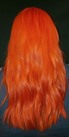 Mandarin Hair Color, Orange Roots Red Hair, Fiery Orange Hair, Vibrant Orange Hair, Vivid Orange Hair, Cool Tone Orange Hair, Orange Hair Shades, Orange Hair Dye Ideas, Shades Of Orange Hair