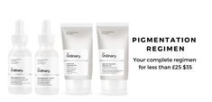 The Ordinary Pigmentation Regimen - just a few products Deciem recommend for pigmentation.