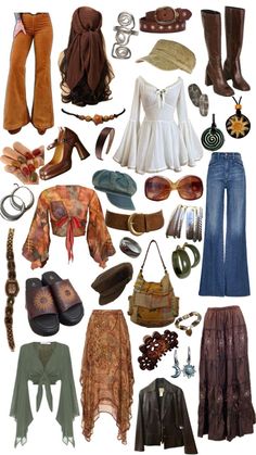 Autumn Hippy Outfits, Boho Outfit Board, Bohimen Outfits, Hippie Fall Aesthetic, Flowy Earthy Outfits, Earthy Witchy Outfits, Earthy Core Outfits, Hippie Autumn Outfit, Autumn Hippie Outfits