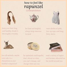 an info sheet describing how to feel like rapunzel and what it means