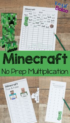 an image of a minecraft game with the text, no prep multiplication