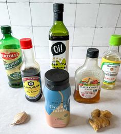 the ingredients to make this recipe include ginger syrup, garlic oil, and other condiments