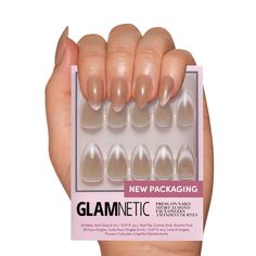 PRICES MAY VARY. High-Quality Press-On Nail Kit: All Glamnetic Press-On Nail Sets offer high-quality salon style and feature protective UV coating, to ensure your nails will never break or split! Trendy Nude Natural Velvet Finish Short Almond Nails - Things are getting sweeter this season with the Honey Bun Nail Set. This minimalist style offers a classic, yet trend-driven look with a multidimensional “velvet” finish. Completed with our always top-selling short almond shape, you'll love this ele White Short Almond Nails, Micro Bead Hair Extensions, Hand Soak, Purple Shampoo And Conditioner, Honey Bun, Short Almond Nails, Nails Today, Nail Pops, Short Almond