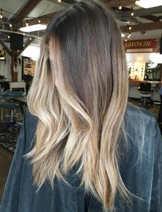 Balayage Straight, Balayage Straight Hair, Balayage Long Hair, Balayage Blond, Ash Blonde Balayage, Balayage Hair Dark, Long Dark Hair, Brown Balayage