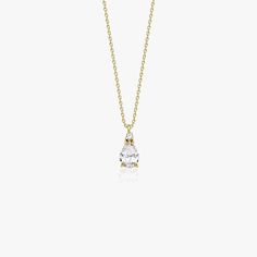 ★ Necklace Features• Gold Karat: 14K Solid Gold (Each necklace is stamped for authenticity)• Available Gold Colors: Yellow Gold• Approximate Center Dimensions: 11.8 mm by 5.0 mm / 0.46 Inch by 0.20 Inch• Cubic Zirconia