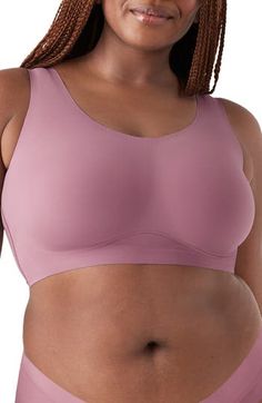 Supersoft fabric along with a wireless design give you the support you need and disappears under clothing in this comfortable bra that's ideal for those with smaller band sizes paired with larger cup sizes. Slips on over head Scoop neck Removable soft cups 77% nylon, 23% elastane Hand wash, line dry Imported Comfortable Bras, Soft Cup, Wireless Bra, Scoop Neck, Sports Bra, Lingerie, Bra, Slip On, Nordstrom