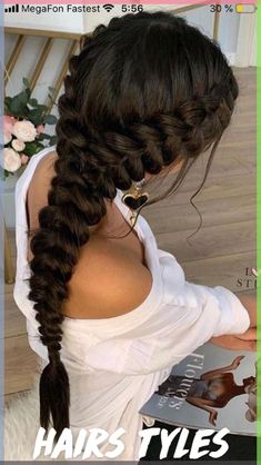 Classy Hairstyles, Peinados Fáciles Para Cabello Corto, Hair Stylies, Hairdo For Long Hair, Hair Stylist Life, Easy Hairstyles For Long Hair, Braids For Long Hair, Aesthetic Hair, Bridesmaid Hair