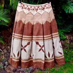 * Exquisite Moda International Boho Brown, Tan, Taupe Pleated Skirt Nwot, Never Worn * Sz. 0 * Applique', Wood Beads, Sequins, Decorative Stitching Detail * Fully Lined * Shell 100% Cotton, Lining 100% Cotton * Hidden Side Zipper Closure * Measurements: Waist 14.5" Length 27" Ribbon Skirts, Decorative Stitching, Wood Beads, Pleated Skirt, Side Zipper, Sequin Skirt, Sequin, Womens Skirt, Stitching