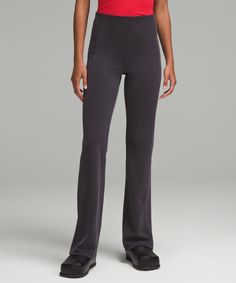 Luxury Look, Lounge Feel. These Flared Pants Are Soft On The Outside And Sleek Next To Skin. Designed For Casual. Flares Out From The Knee To Hem:33" Inseam, Intended To Skim The Floor For Heights Of 55"-58". Back Drop-In Pocket. Wide, Ribbed Internal Waistband Is Soft Next To Skin, Stays Put, And Creates A Sleek Look. | Ribbed Softstreme Flared Pant Regular Luxury Look, Team Canada, Peach Fuzz, Social Impact, Flared Pants, Sleek Look, The Floor, Flare Pants, The Knee