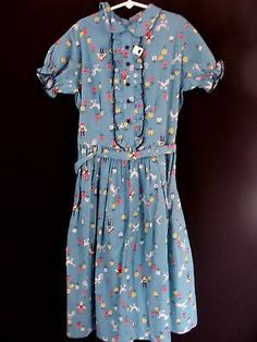 VERY RARE DEADSTOCK 1950'S GIRLS COTTON DRESS SIZE 7-8 | eBay Retro Blue Cotton Dresses, Blue Retro Cotton Dresses, 1950s Style Blue Cotton Vintage Dress, Vintage Blue 1950s Style Spring Dress, Blue 1950s Style Cotton Vintage Dress, 1950s Style Cotton Blue Dress, 1950s Blue Cotton Dress, 1950s Style Blue Cotton Dress, Vintage Light Blue Cotton Dress