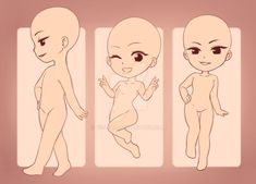 three different stages of the same baby's body and head, with one being an infant