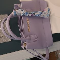 Christian Siriano Lavender Crossbody Purse. Never Used. Trendy Lavender Bag With Adjustable Strap, Chic Lavender Shoulder Bag, Elegant Lavender Travel Bag, Chic Lavender Crossbody Shoulder Bag, Elegant Lavender Crossbody Bag, Elegant Lavender Shoulder Bag For Daily Use, Elegant Purple Bags For Spring, Lavender Things, Christian Siriano