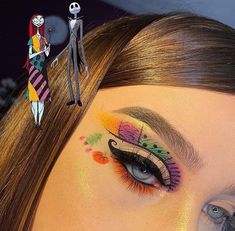 Cute Halloween Eye Makeup, Simple Halloween Eye Makeup, Easy Halloween Eye Makeup, Halloween Eye Makeup Looks, Halloween Eye Makeup Ideas, Eye Makeup Ideas