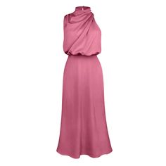 Summer Satin Long Dresses For Weddings As A Guest Formal Mock Neck Sundress Sleeveless Flowy Maxi Spring Wedding Sleeveless Bridesmaid Dress, Sleeveless Satin Dress For Banquets, Pink Sleeveless Maxi Dress For Wedding Guest, Sleeveless Pink Maxi Dress For Wedding, Sleeveless Bridesmaid Maxi Dress, Summer Sleeveless Bridesmaid Dress For Banquet, Pink Sleeveless Dress For Wedding Guest, Chic Sleeveless Spring Bridesmaid Dress, Spring Banquet Sleeveless Maxi Dress