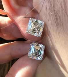 10 mm Asscher Cut Moissanite Earrings, 4 Prong Solitaire Simple Studs, 18k White Gold Everyday Wear Stud Earrings, Anniversary Gift For Her ✹✹𝐖𝐞𝐥𝐜𝐨𝐦𝐞 𝐭𝐨 𝐂𝐫𝐚𝐳𝐲𝐃𝐢𝐚𝐦𝐨𝐧𝐝𝐬𝐂𝐨✹✹ Detail about stones Moissanite & Simulated Stone: ----------------------------- Stone Shape: Asscher Cut Stone Size: 10 mm Weight: 11.24 TCW Color: Colorless Cut: Excellent Clarity: VVS ★ 𝑰𝒕𝒆𝒎 𝑫𝒆𝒕𝒂𝒊𝒍𝒔:- ☛ Metal Purity: Solid Gold (10KT, 14KT, 18KT); Silver(925 Sterling, 935 Argentium), 950 Platinum ☛ Metal Tone: Yellow, White, Rose ☛ Stamp/Hallmark: Yes ★ 𝑪𝒖𝒔𝒕𝒐𝒎𝒊𝒛𝒂𝒕𝒊𝒐𝒏:- ☛ Customized Design Jewelry. ☛ All cuts which you dream to make with moissanite. ☛ Updating every step of your ordered jewelry(Loose Stone, CAD & Making Process) ☛ All listed items in our stores are made to Diamond White Asscher Cut Earrings For Anniversary, Gia Certified Octagon Moissanite Jewelry, Diamond Asscher Cut Earrings For Anniversary, Asscher Cut Earrings With Prong Setting As Gift, Asscher Cut Cubic Zirconia Earrings For Anniversary, Octagon Diamond Cut Earrings For Anniversary, Anniversary Asscher Cut Cubic Zirconia Earrings, Cubic Zirconia Asscher Cut Earrings For Anniversary, Octagon Cubic Zirconia Earrings For Anniversary