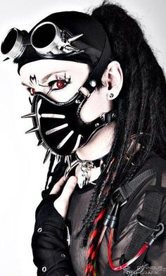 cyber goth Goth Mask, Cyberpunk Goth, Cybergoth Style, Gothic Mode, Arte Punk, Psy Art